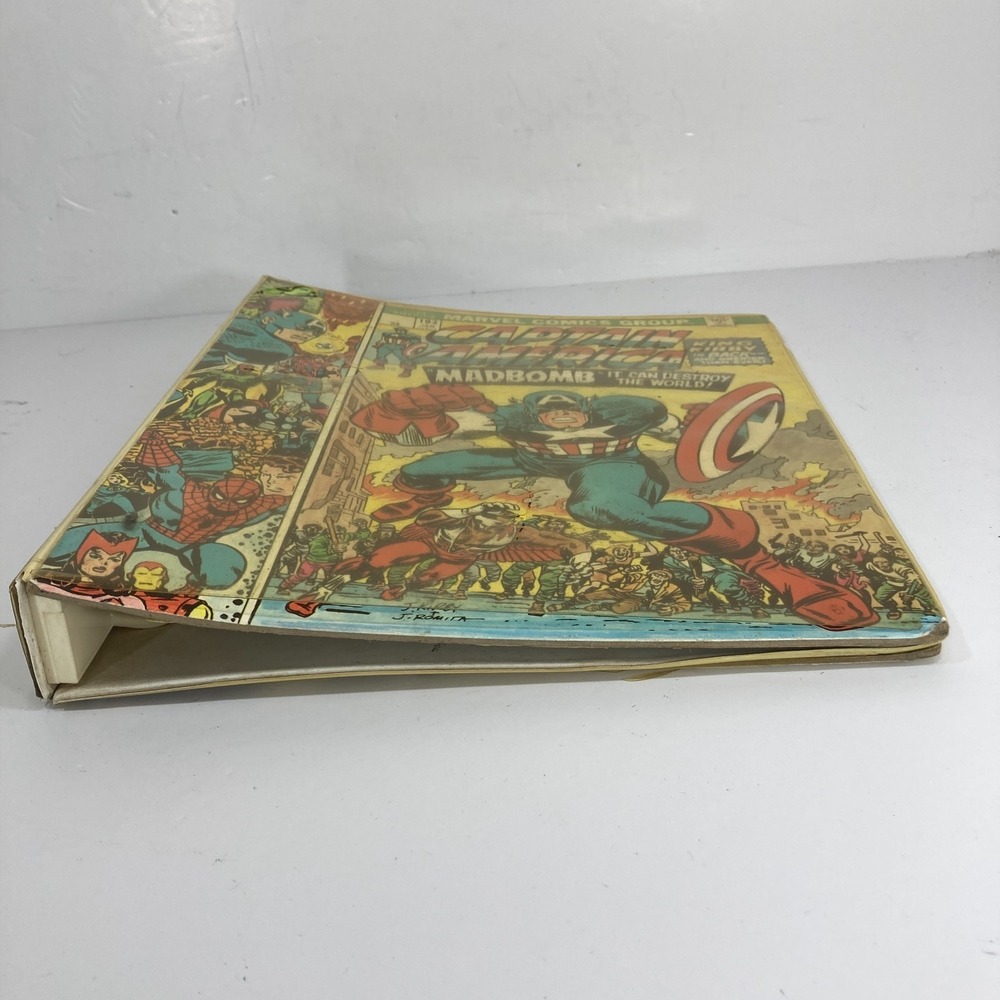 Vintage Captain America Comic Book Binder Mead Marvel Comics 1970s Rare - Picture 4 of 16